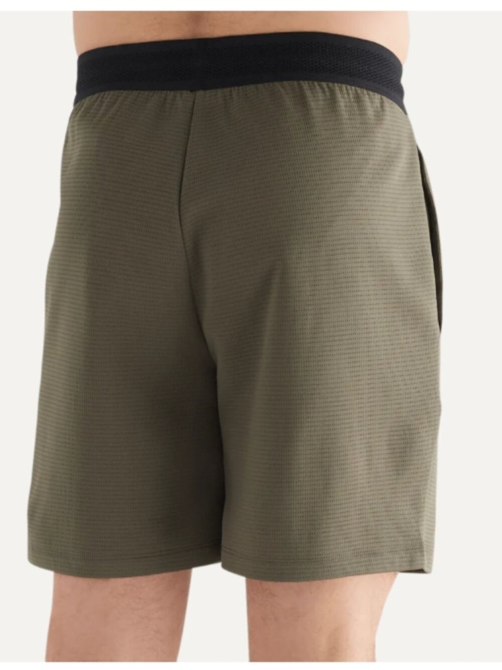NWT NOBULL Men's Army Green Textured Knit Shorts (7 inch) - Picture 2 of 9